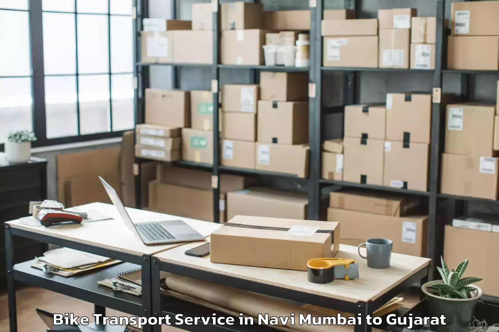 Efficient Navi Mumbai to Ahmedabad Airport Amd Bike Transport